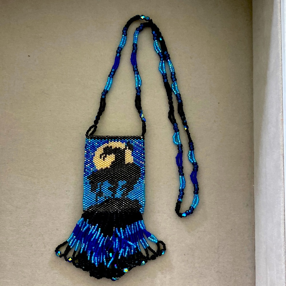 Hand beaded Native pouch